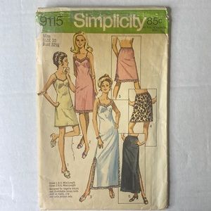 Vintage 70’s Slip | Full Half & Slip | Side Slits Evening Knee & Mini Length